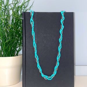 Turquoise Braided Necklace